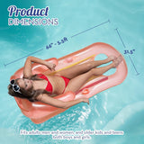 4E's Novelty 2 Pack Pool Lounger with Cup Holder - Inflatable Floats for Adults for Summer Party Favors