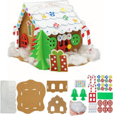 4E's Novelty Foam Gingerbread House Craft Kit – DIY Christmas Fun for Kids Ages 3-12