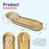 4E's Novelty Mini Bowling Game Set - 11.3 Inch Desktop Game for Adults & Kids