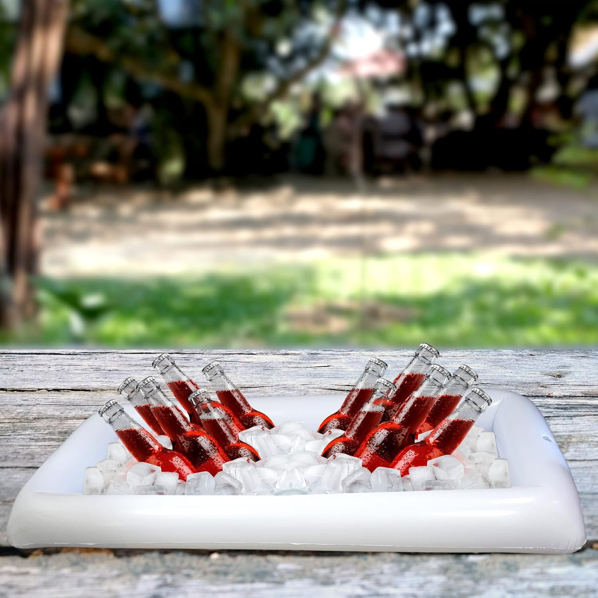 4E's Novelty 1 Pack Inflatable Serving Bar – Iced Buffet Tray for Parties