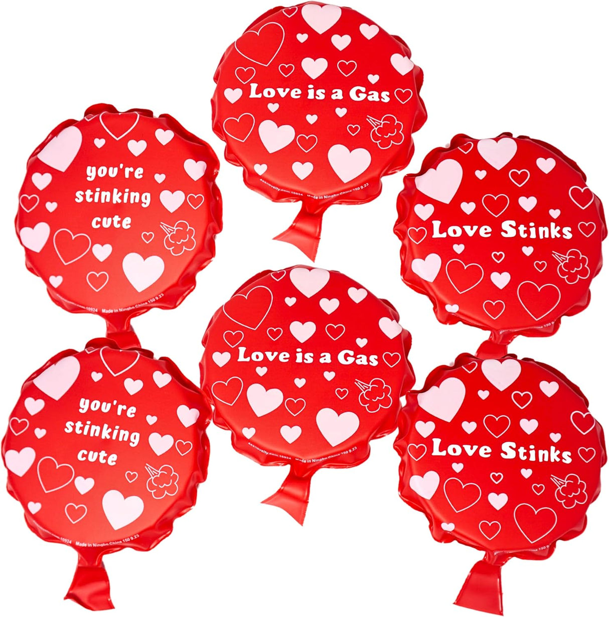 Valentine Whoopee Cushion 6 Pack – Funny Self-Inflating Gag Gift