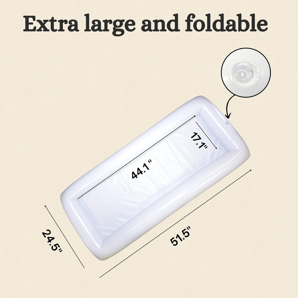 4E's Novelty 1 Pack Inflatable Serving Bar – Iced Buffet Tray for Parties