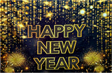 4E's Novelty 72"x44" Happy New Year Banner 2025 - Indoor/Outdoor NYE Backdrop for Party Decorations