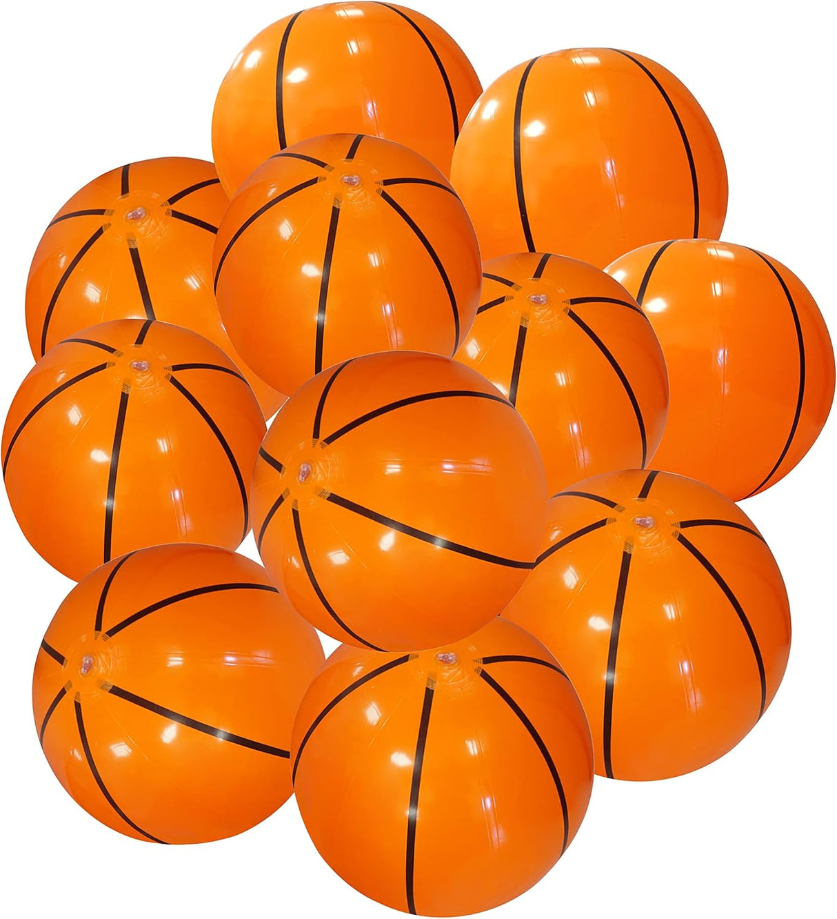 4E's Novelty 20" Inflatable Basketballs – Ultimate Party Decorations & Pool Games (12 Pack)