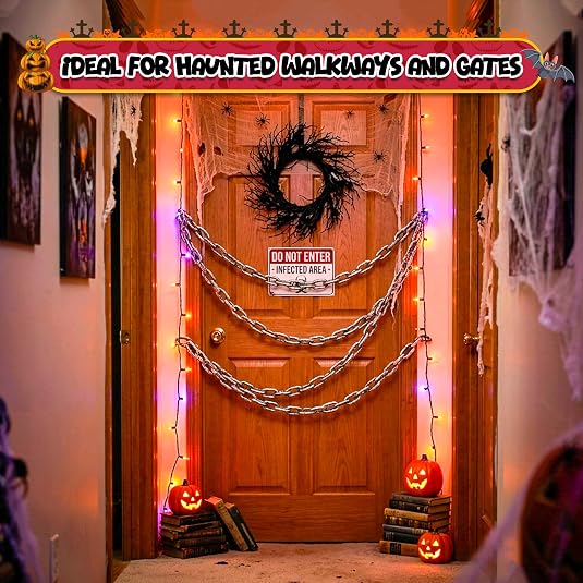 4E's Novelty Gray Plastic Halloween Chains Costume Prop