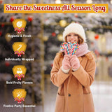 4E's Novelty Christmas Candy Canes, 100 Count Multi Colored Xmas Candies Canes