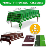 4E's Novelty 2-Pack Football Party Tablecloths – Disposable 54x108” Covers for Game Day Decor