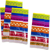 4E's Novelty Fiesta Plastic Tablecloths – 4 Pack 54x108 | Cinco de Mayo & Taco Party Decor