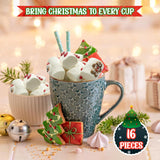 4E's Novelty 16 Pcs Christmas Marshmallows - Christmas Tree Shaped Marshmallows