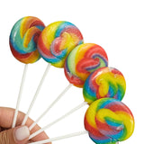 4E's Novelty 36-Pack Swirl Lollipops – Individually Wrapped Rainbow Candy for Party Favors & Holiday Treats