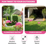 4E's Novelty Vibrant Pink Flamingo Yard Decorations – Set of 2 Lawn Ornaments for Tropical Flair