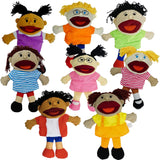 4E’s Hand Puppets for Kids 8-Pack – Movable Mouth, Plush Puppet Show Fun