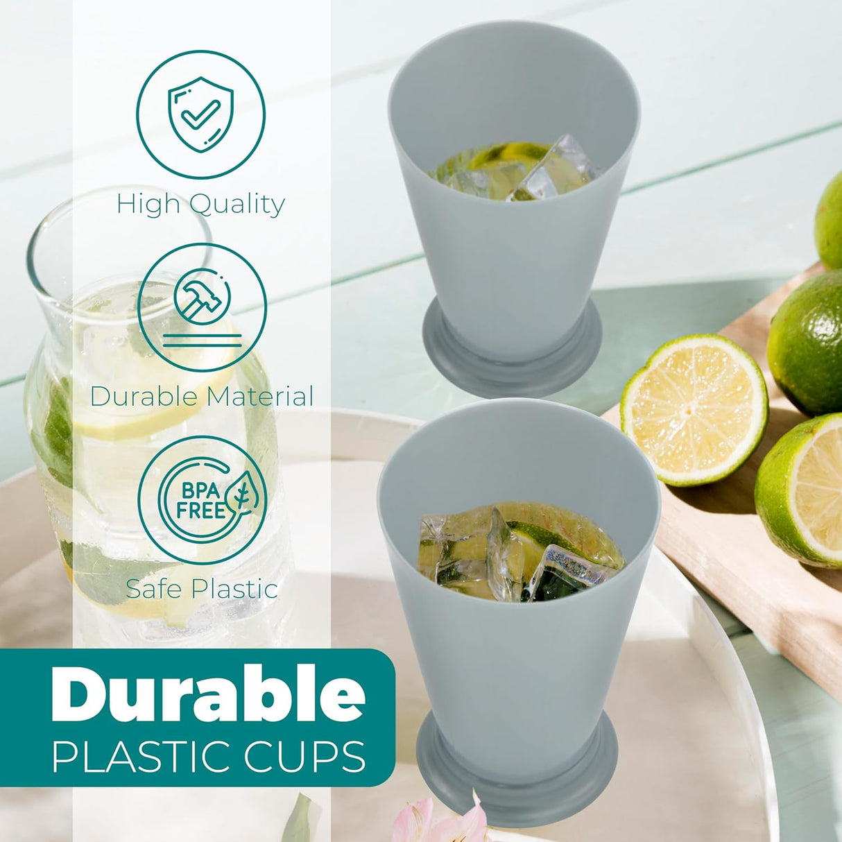 4E's Novelty Mint Julep Plastic Cups – 12-Pack 10 oz | Kentucky Derby Party Supplies & Decorations