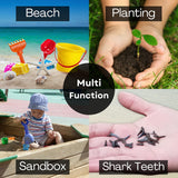 4E's Novelty 4 Pack Sand Sifter – 8.75" Sandbox Toys for Kids, Durable Beach Rock Strainers