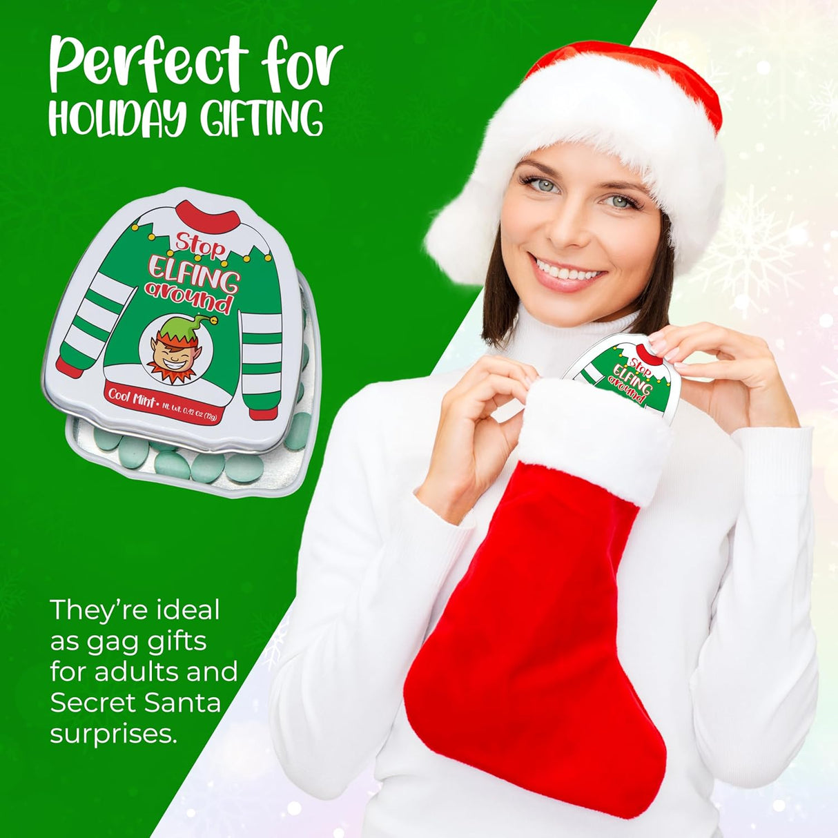 4E's Novelty 4 Pack Christmas Poop Mints – Funny Stocking Stuffers for Teens & Adults