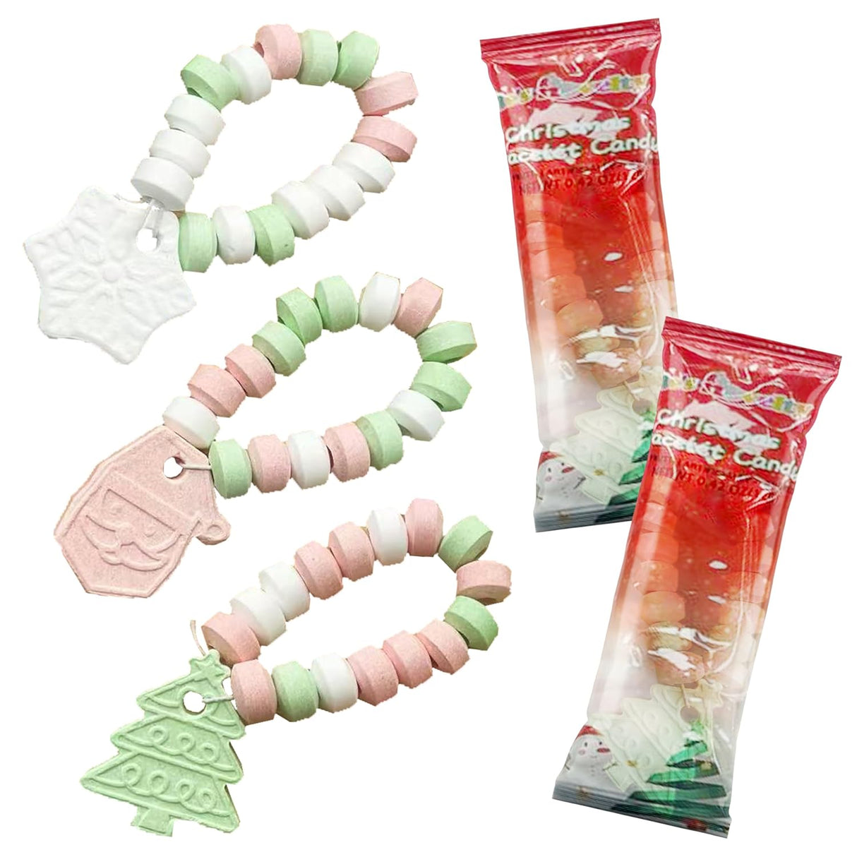 4E's Novelty 30-Pack Christmas Candy Bracelets
