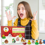 4E's Novelty Christmas Advent Calendar 2024 – 24 Christmas Rubber Ducks for a Fun Countdown!