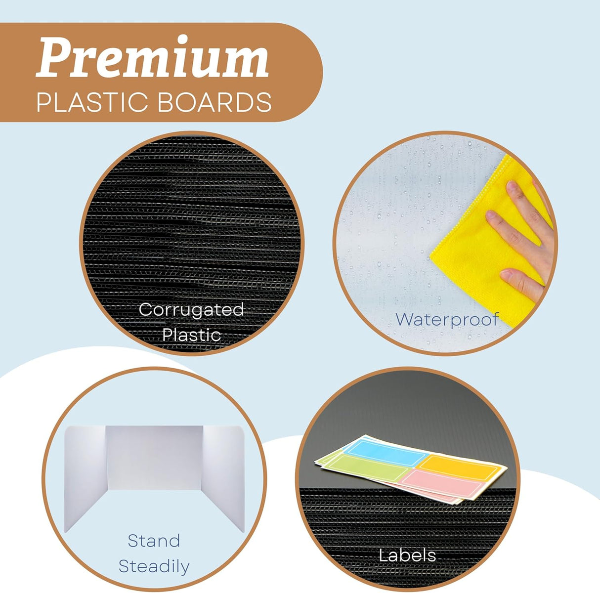 4E's Novelty Plastic Desk Dividers for Students - Pack of 4