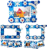 4E's Novelty 4 Pack Christmas Foam Snowflake Pictures Frame Craft Kit