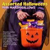 4E's Novelty Halloween 50 Mini Marshmallows Per Pack Per Pack 2 Styles, Vanilla Halloween Candy for Treat or Trick