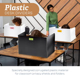 4E's Novelty Plastic Desk Dividers for Students - Pack of 4