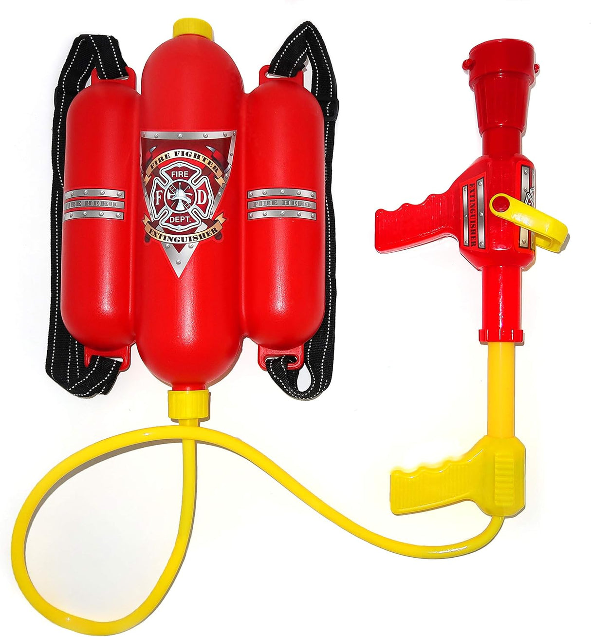 4E's Novelty Firefighter Backpack Water Gun – Ultimate Water Soaker Blaster for Kids' Outdoor Fun