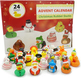 4E's Novelty Christmas Advent Calendar 2024 – 24 Christmas Rubber Ducks for a Fun Countdown!