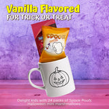 4E's Novelty 24 Pack Mini Marshmallows Indvidually Wrapped, Spook Poofs, Vanilla Flavor - Halloweens Candy Individually Wrapped for Kids in Bulk