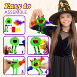 4E's Novelty Halloween Silly Monster Foam Magnet Crafts for Kids (4 Pack)