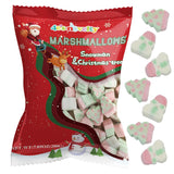 4E's Novelty Sweet Christmas Shaped Marshmallows - 65pcs Soft Assorted  Xmas Marshmallows in Fun  Snowman Marshmallow