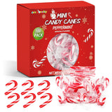 4E's Novelty 100pc Mini Candy Canes Bulk - Individually Wrapped, Classic Peppermint Flavor