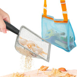 4E's Novelty Ultimate Beach Toy Set – Sand Sifter, Beach Shovel & Shark Tooth Sifter for Kids & Teens (2 pcs)
