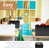 4E's Novelty Plastic Desk Dividers for Students - Pack of 4