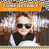 Checkered Sunglasses for Men, Women, and Kids - Includes 6 pcs Sunglasses, Perfect Race Car Party Favors