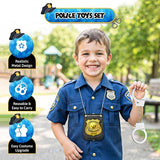 4E's Novelty Kids Handcuffs & Metal Badge Toy Police Set