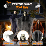 4E's Novelty 3 Pack Scary Halloween Hanging Skeleton Ghosts