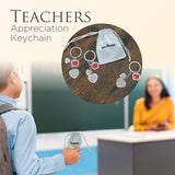 4E's Novelty Teacher Appreciation Keychains – 6 Pack Gift Bulk Set