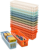 4E's Novelty 12 Pack Durable Pencil Trays in Vibrant Boho Colors