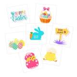 4E's Novelty Easter Temporary Tattoos 144 Pack Pre-Cut – Non-Toxic Easter Basket Stuffers, Egg Fillers, Kids Party Favors, Goodie Bag Stickers