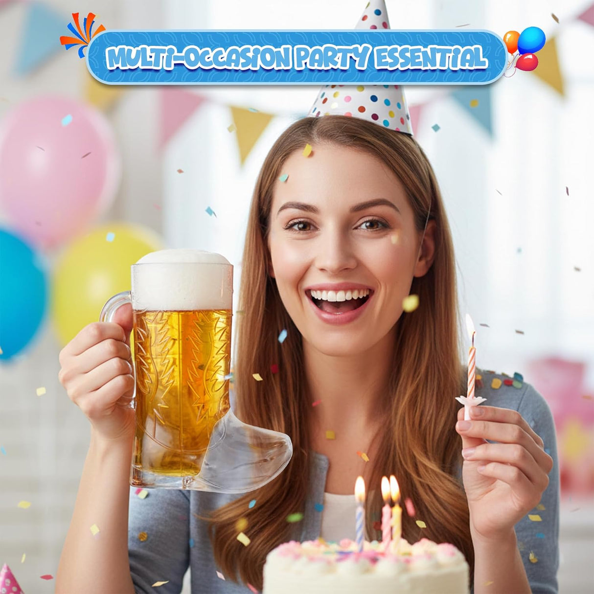 10Pcs Cowboy Boot Mugs 17 oz - Reusable Plastic  Reusable Hard Plastic, BPA Free - for Cowboy Themed Party Supplies, Western Accessories.