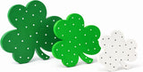 4E's Novelty 3 Pack St. Patrick's Day Wooden Shamrocks Decor