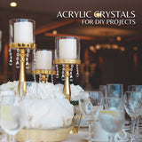 4E's Novelty 26 Pack Teardrop Acrylic Crystal Beads for Christmas Ornaments and Wedding Decor by 4E's Novelty"