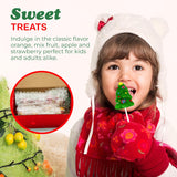 4E's Novelty 24 Pack Christmas Lollipops – Festive Wrapped Candy Pops