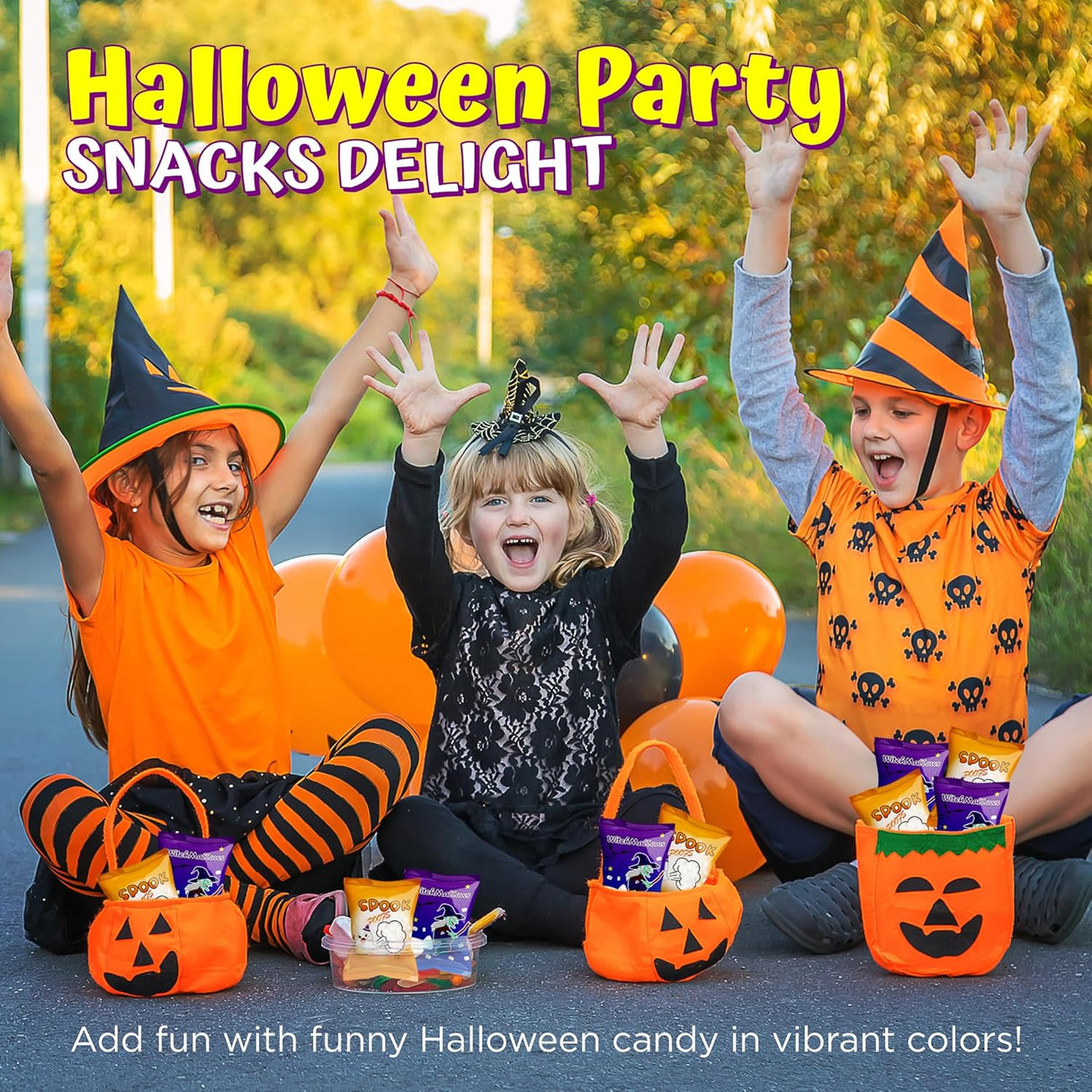 4E's Novelty Halloween 50 Mini Marshmallows Per Pack Per Pack 2 Styles, Vanilla Halloween Candy for Treat or Trick