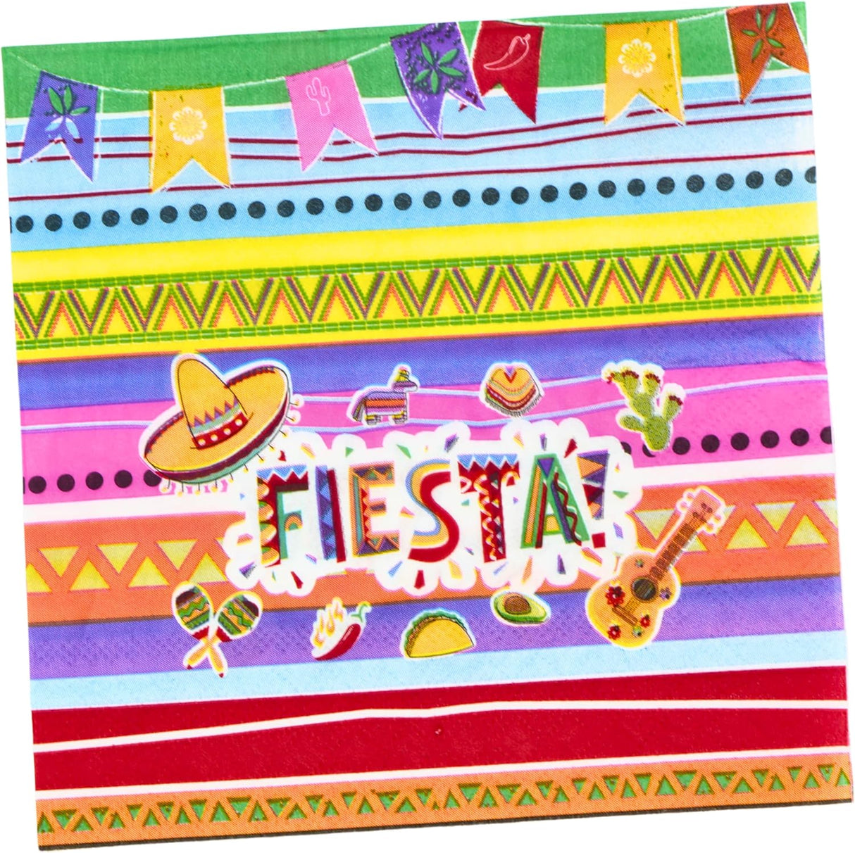 4E's Novelty 50 Pack Cinco De Mayo Fiesta Napkins – Perfect Party Decorations & Supplies