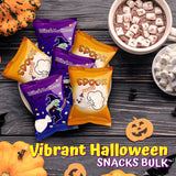 4E's Novelty Halloween 50 Mini Marshmallows Per Pack Per Pack 2 Styles, Vanilla Halloween Candy for Treat or Trick