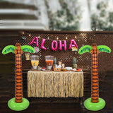 4E's Novelty 2 Pack Blow Up Palm Tree 5.5ft – Hawaiian Party Decor, Beach Theme, Pool Party Prop