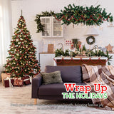 4E's Novelty 9-Foot Red Wooden Cranberry Garland – Rustic Wood Bead Garland for Cozy Christmas Tree Decor, Vintage Christmas Garland