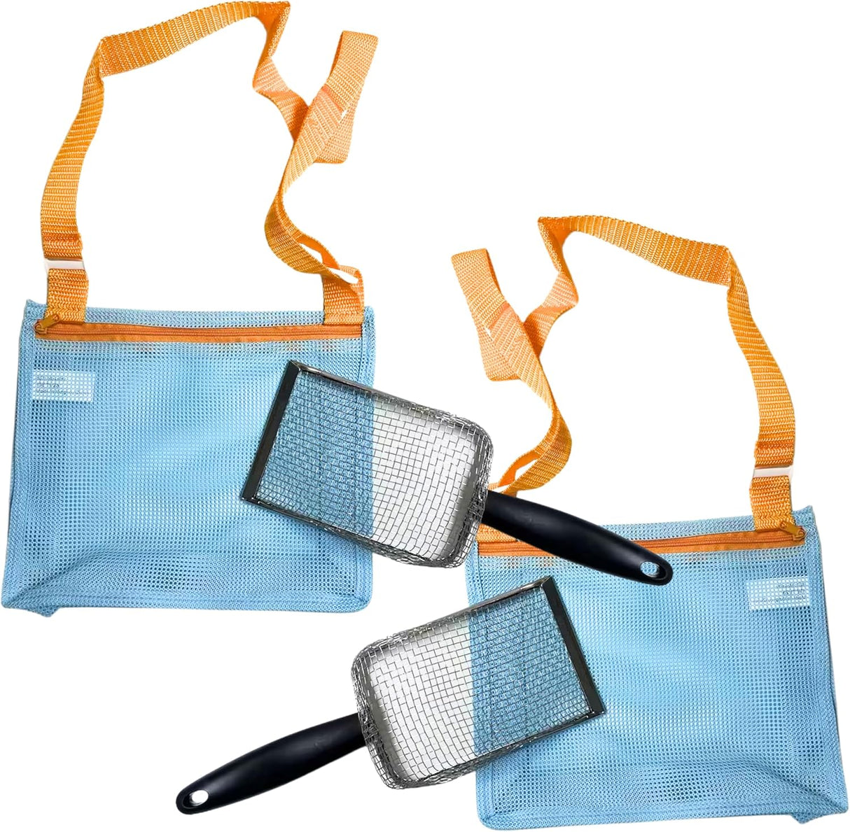 4E's Novelty Ultimate Beach Toy Set – Sand Sifter, Beach Shovel & Shark Tooth Sifter for Kids & Teens (2 pcs)