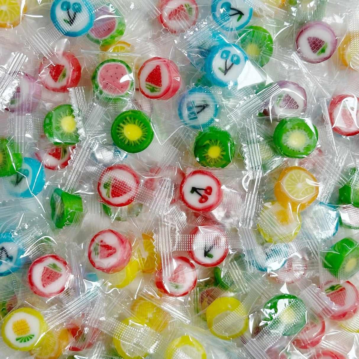 4E's Novelty Fruit Slices Candy – 1.1 lb Bulk Bag of Individually Wrapped Old-Fashioned Hard Candy (125 pcs)